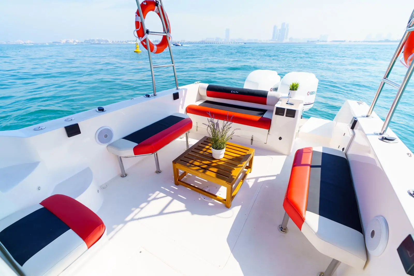 sleek boat lounge